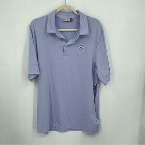 KJUS Shirt Men's XL blue Soren small Stripes S/S Polo  Performance Stretch Golf